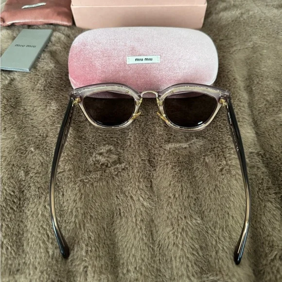 Miu Miu MU03TS Pink Purple Glitter Sunglasses - Picture 11 of 11